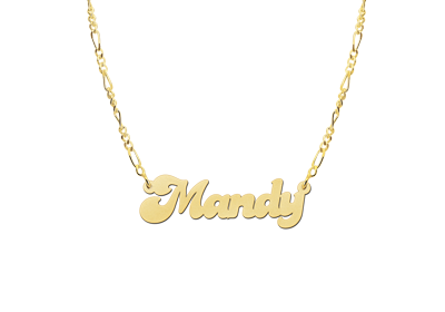 Gold name necklace, model Mandy