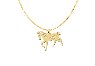 Golden Pendant with Horse