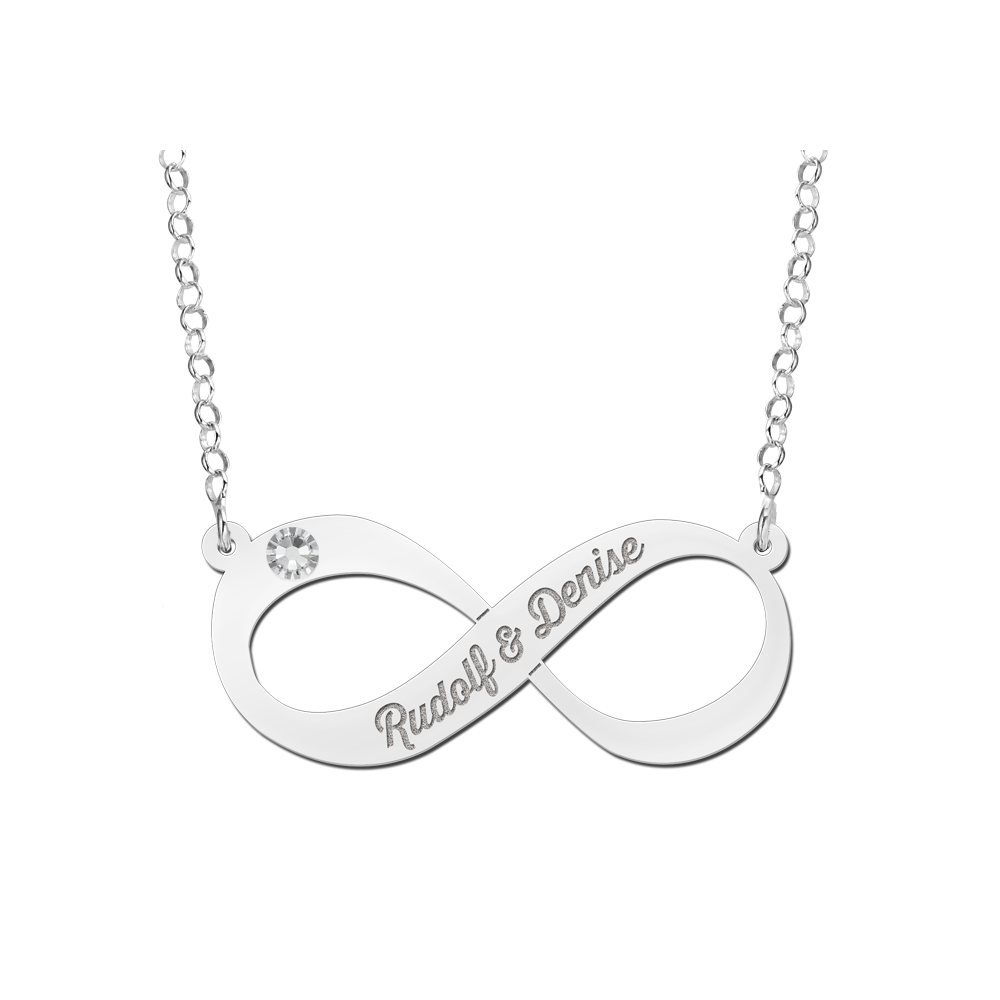 Infinity name necklace with zirkon