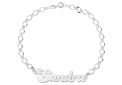 Silver Anklet with Name