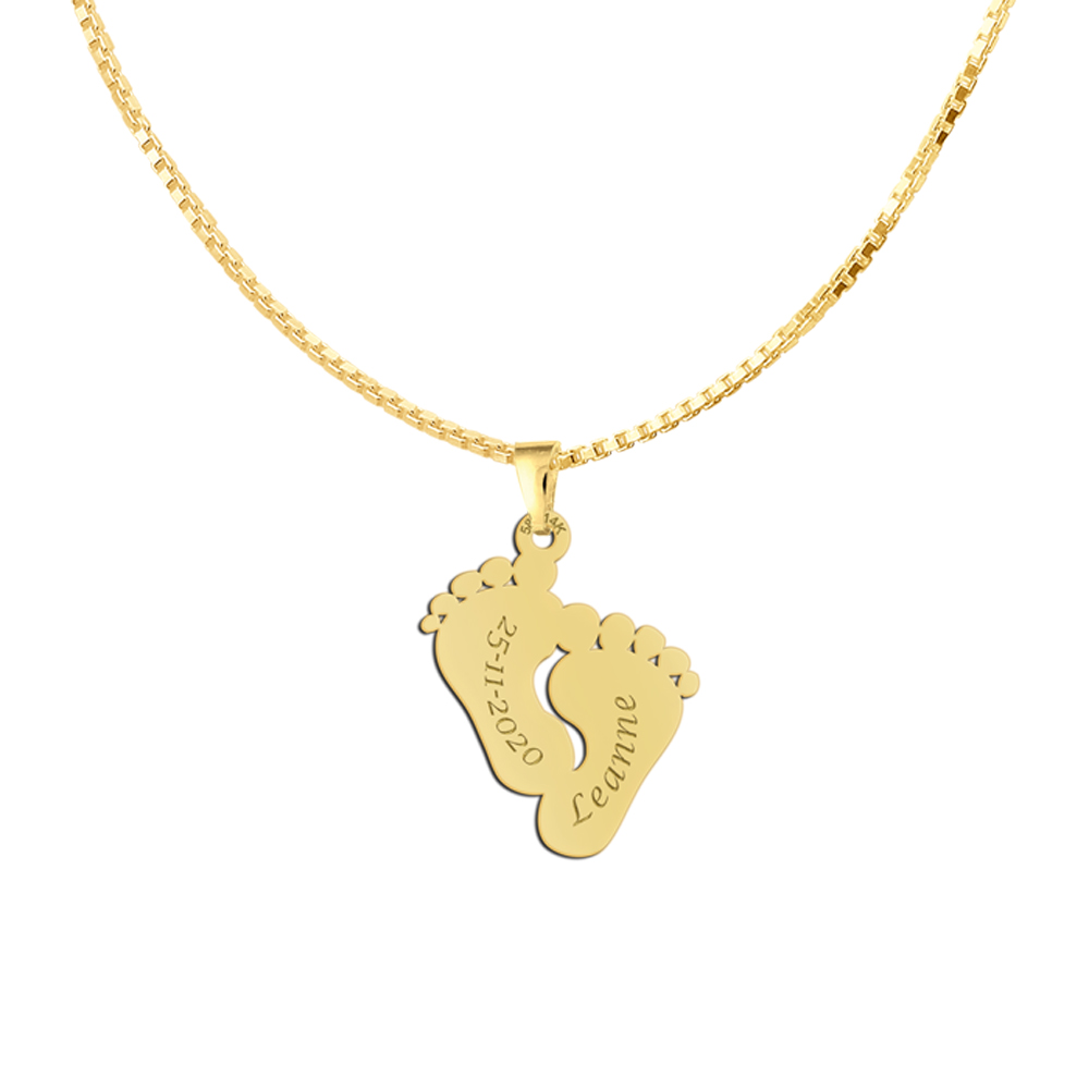 Golden babyfeet pendant