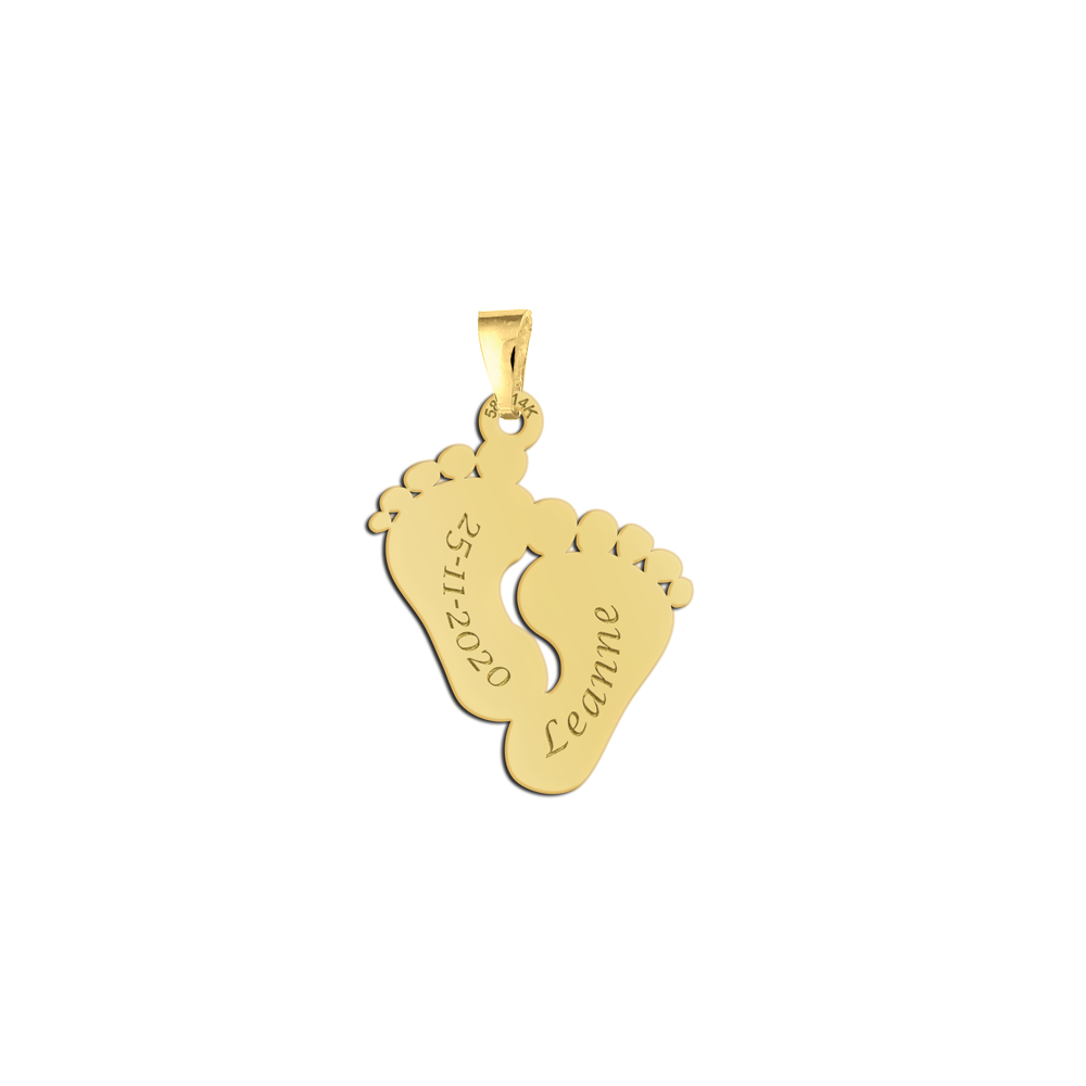 Golden babyfeet pendant