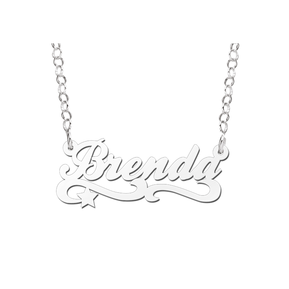 Silver child’s name necklace, model Brenda