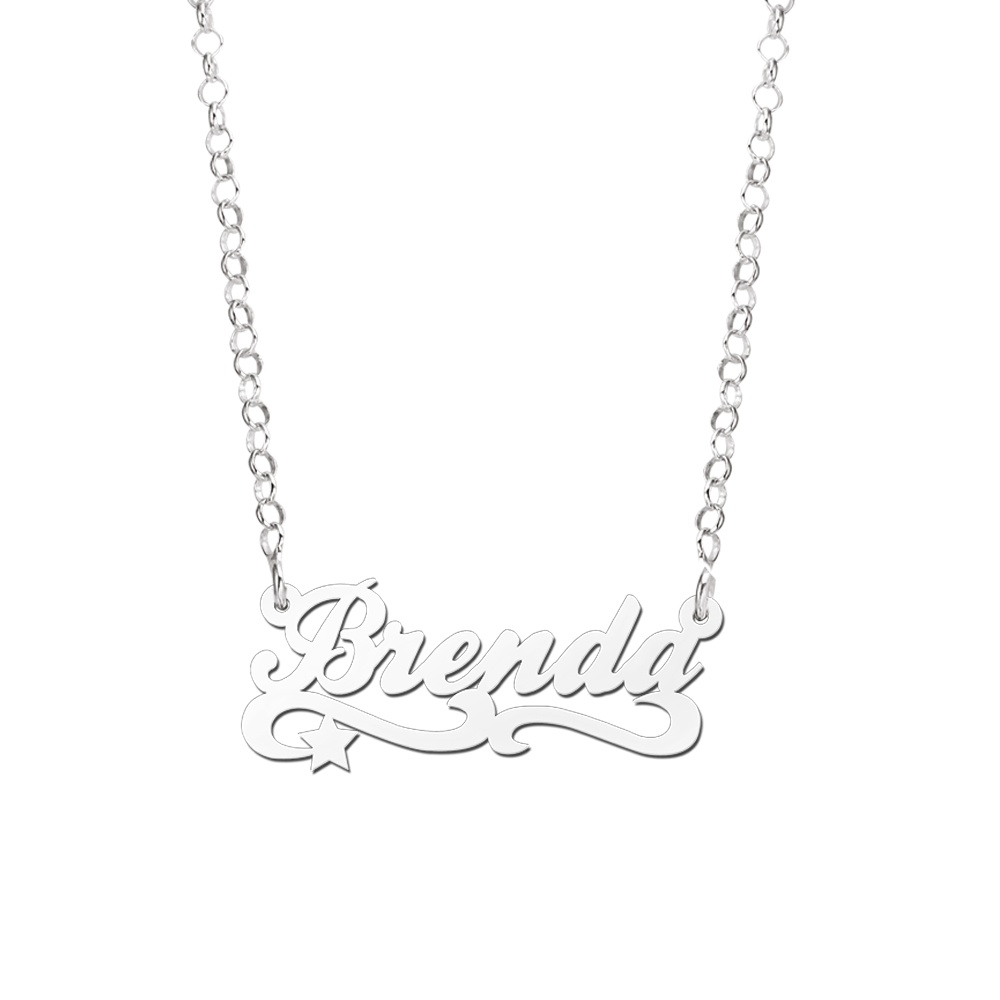 Silver child’s name necklace, model Brenda