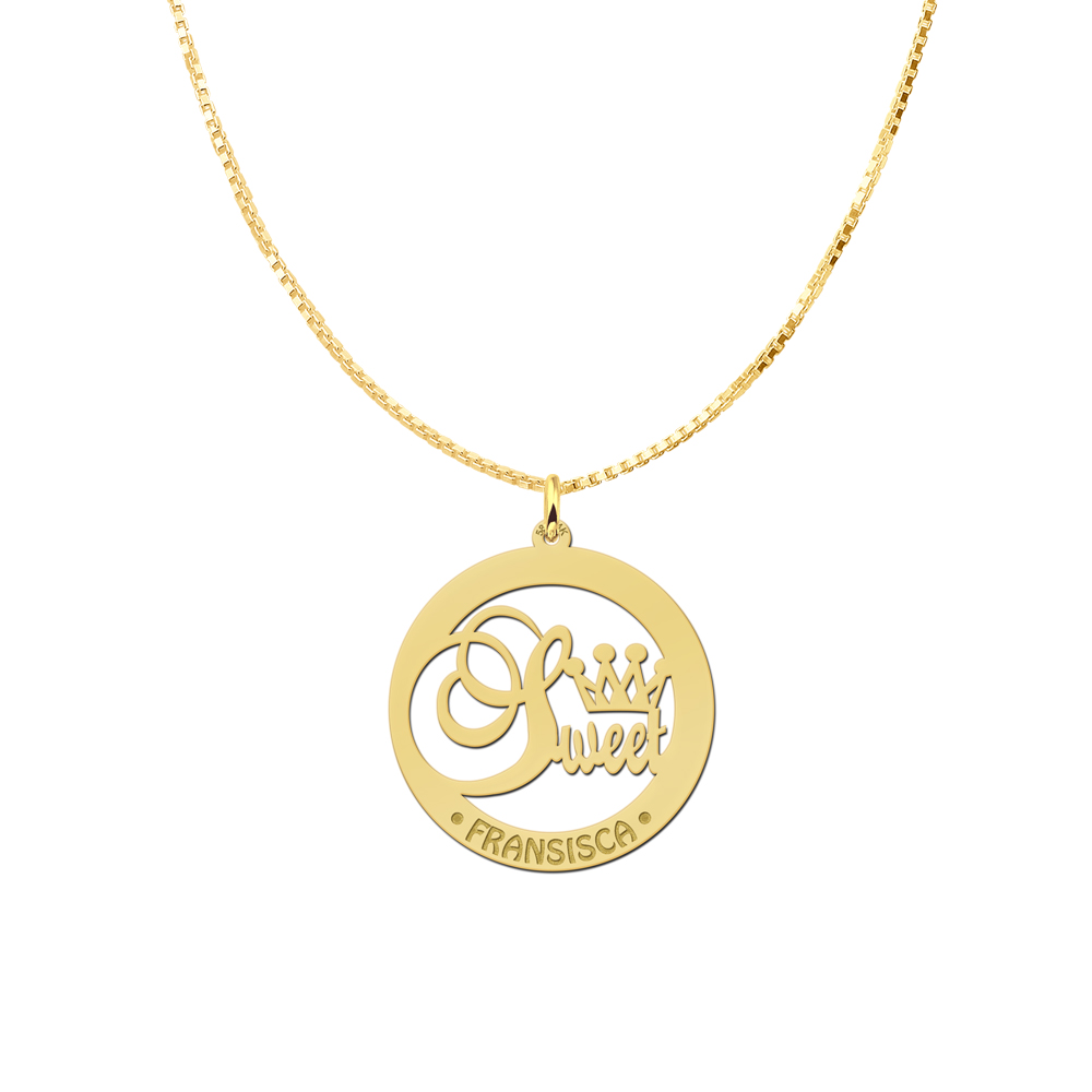 Gold namependant Sweet
