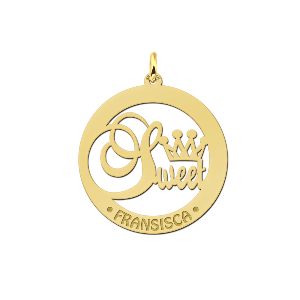 Gold namependant Sweet