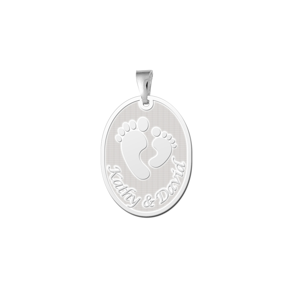 Silver babyfeet pendant