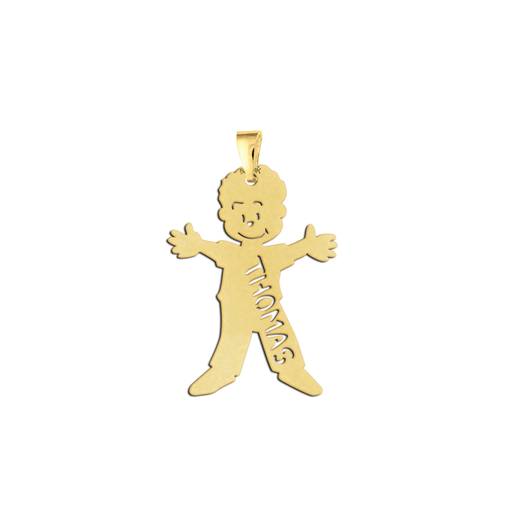 Silver mothers pendant boy