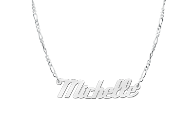Silver Name Necklace Model Michelle