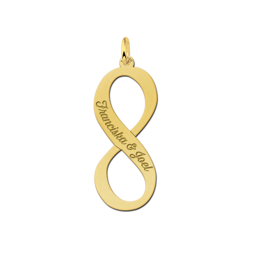 Gold Infinity Pendant with Name