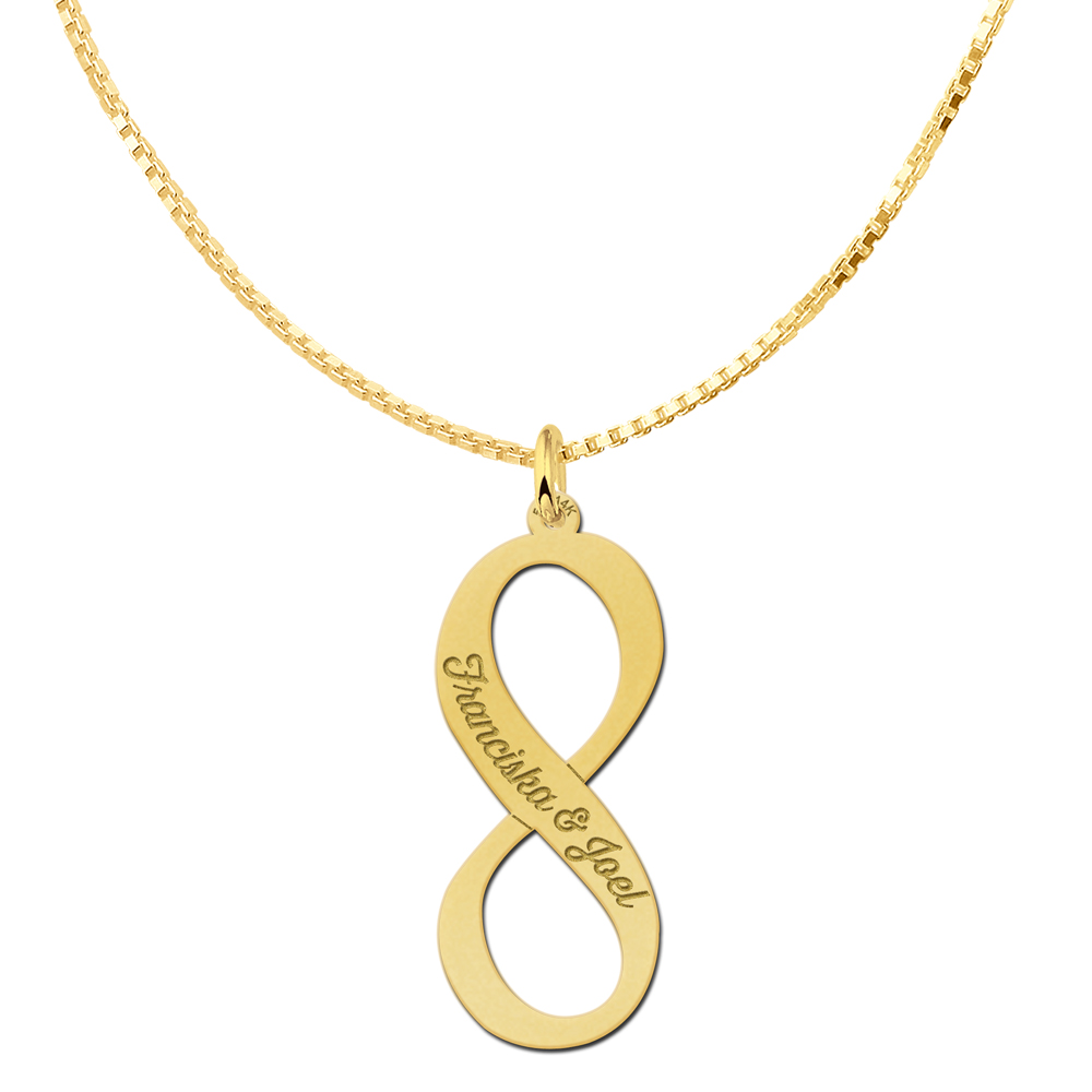 Gold Infinity Pendant with Name