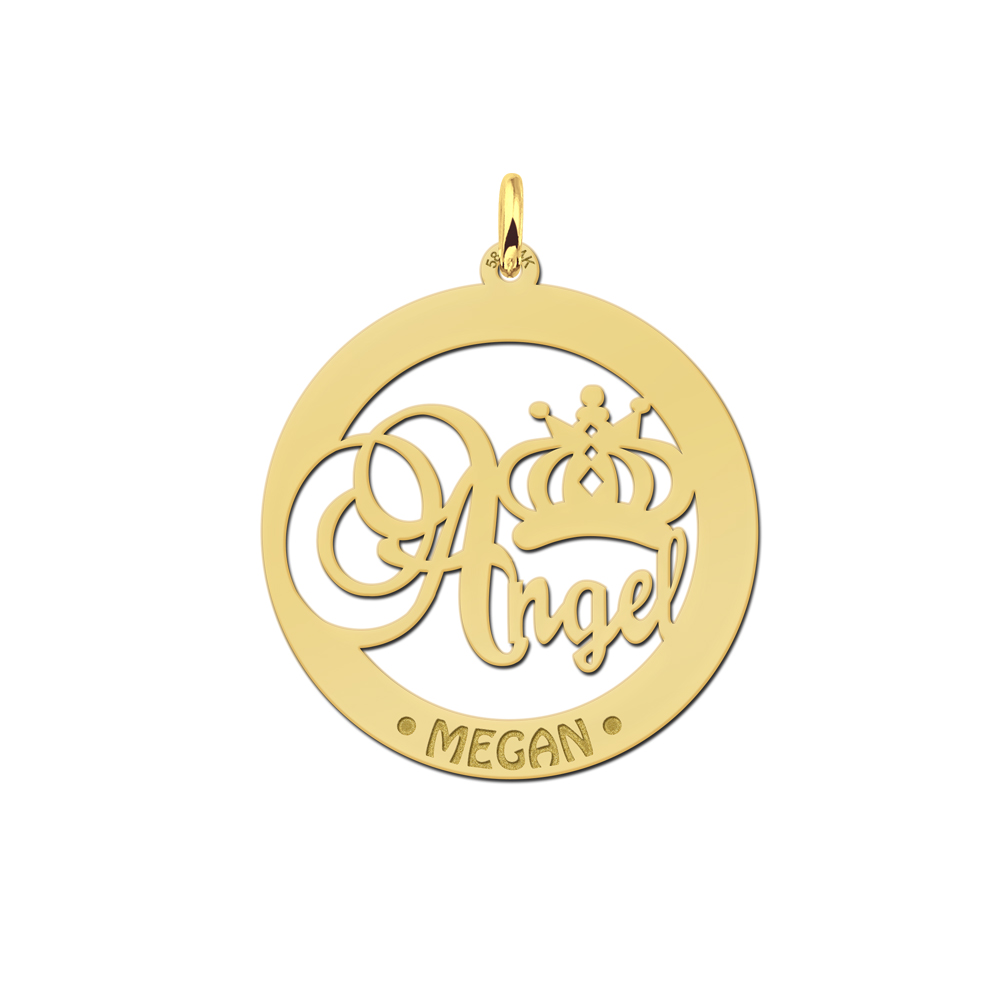 Gold namependant Angel