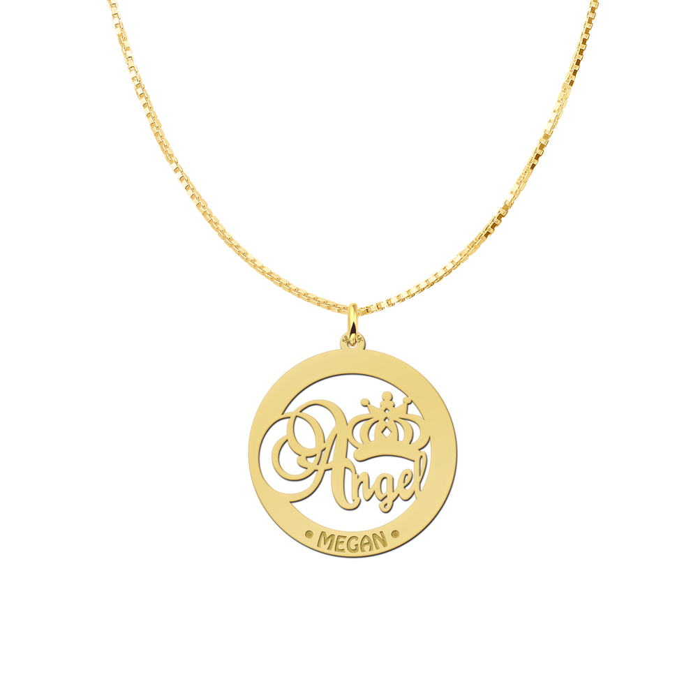Gold namependant Angel