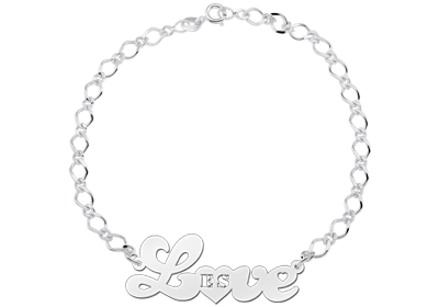 Silver Anklet Love