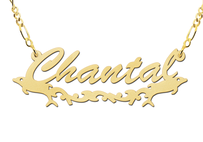 Golden Name Necklace model Chantal