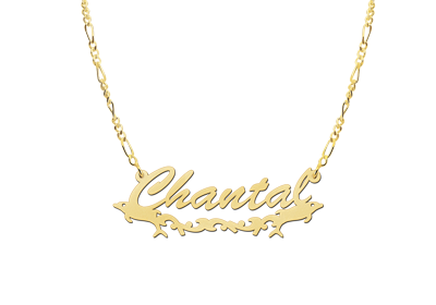 Golden Name Necklace model Chantal
