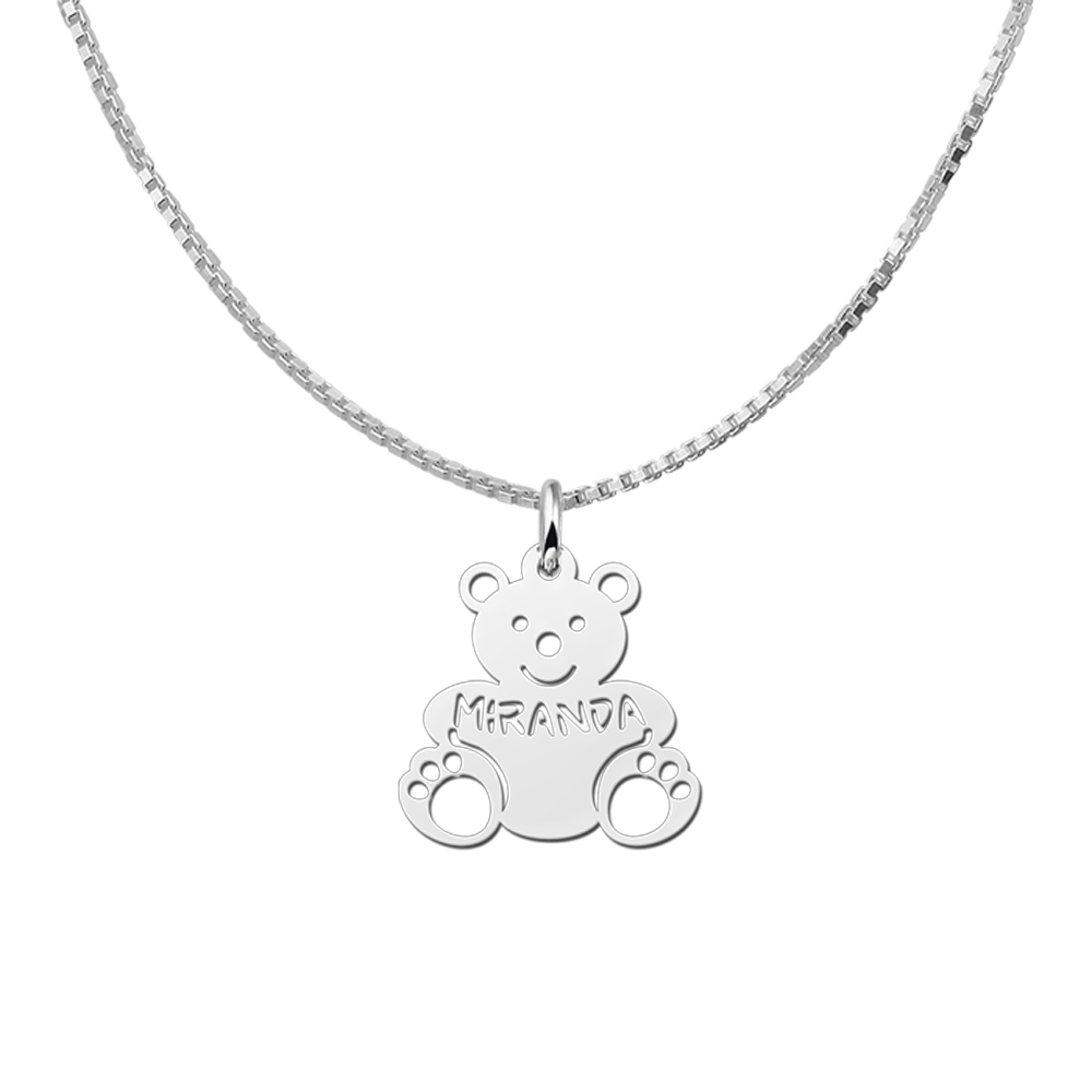 Silver Pendant with Bear