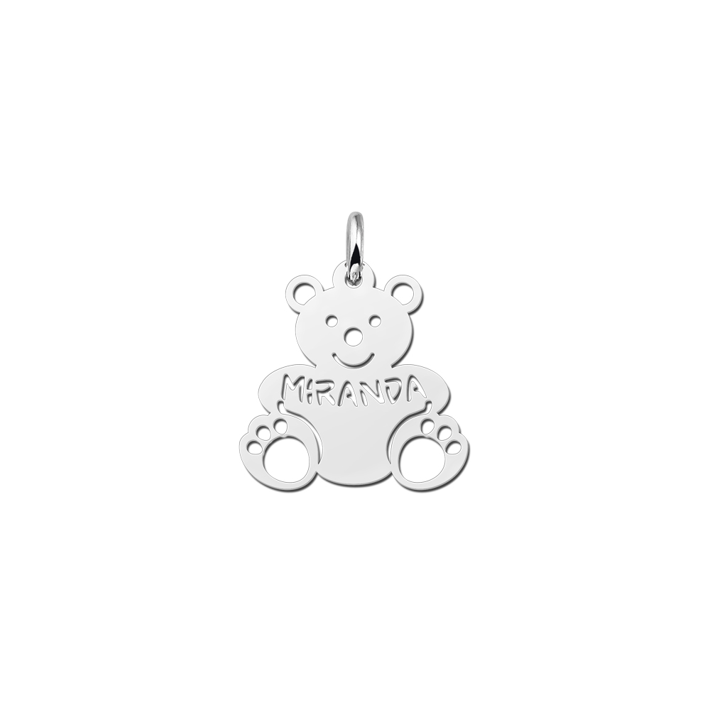Silver Pendant with Bear