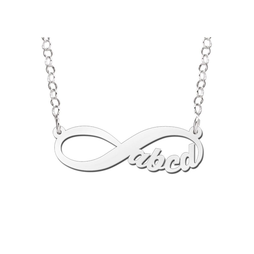 Infinity necklace with 4 initials