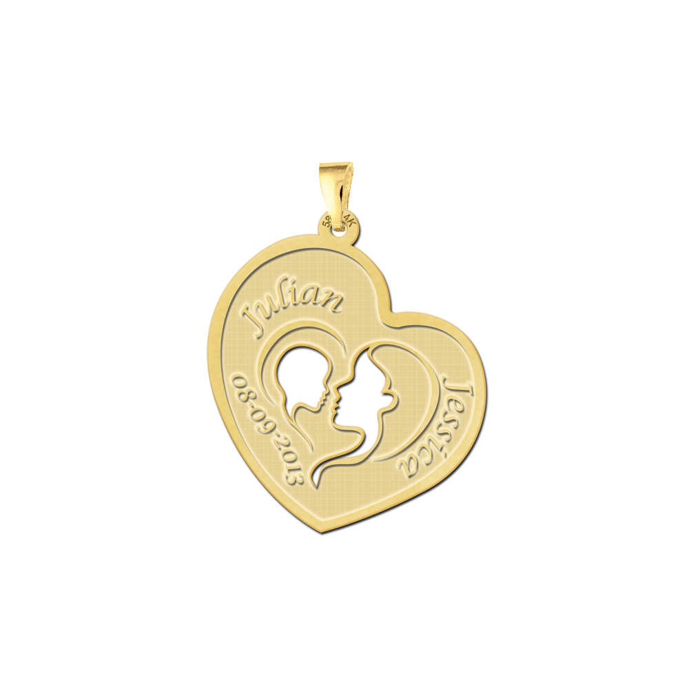 Silver birth pendant