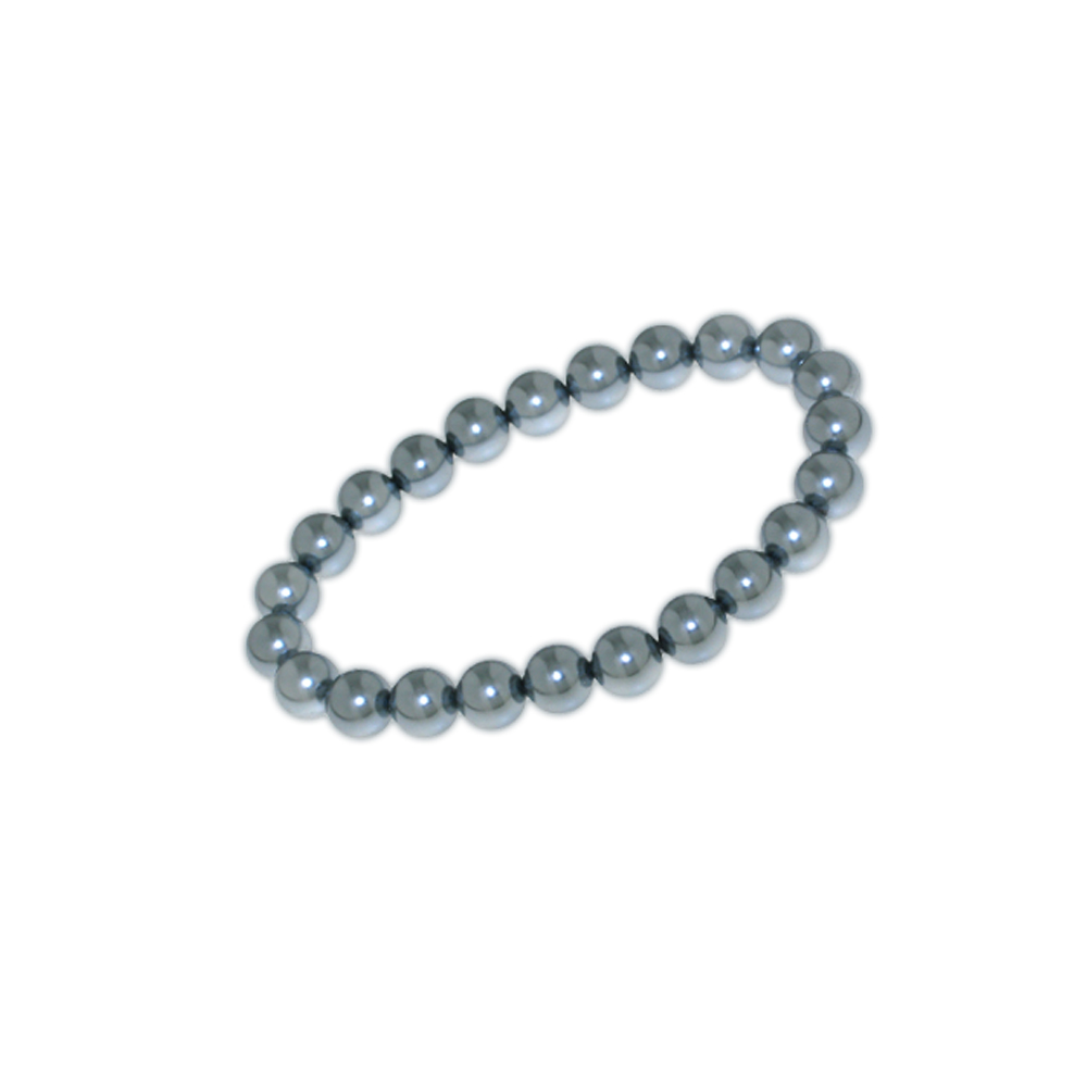 Bracelet pearls 8mm gray