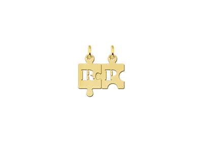 Gold Friendship necklace Puzzle Pieces