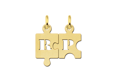 Gold Friendship necklace Puzzle Pieces