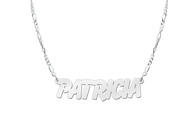 Silver name necklace, model Patricia