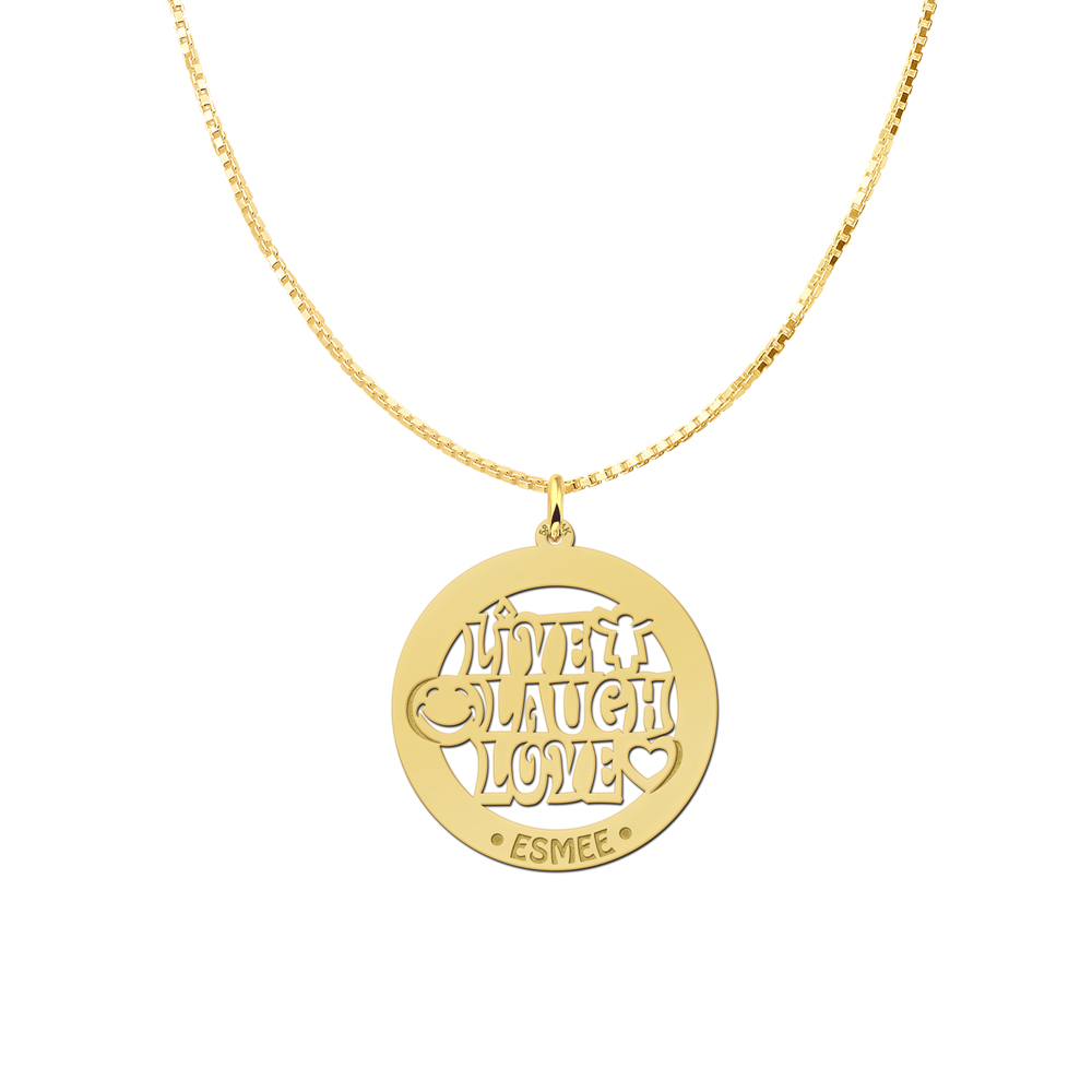 Gold namependant Laugh 60