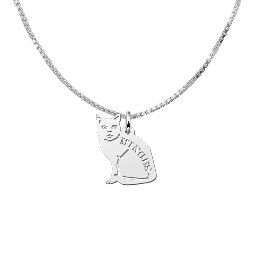 Silver Pendant with Pussycat