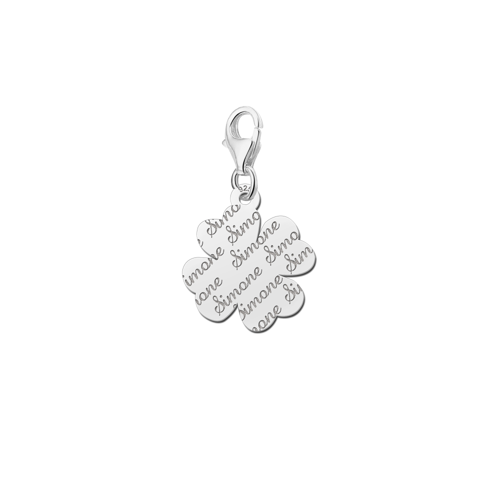 Silver namecharm repeat 4 leafclover