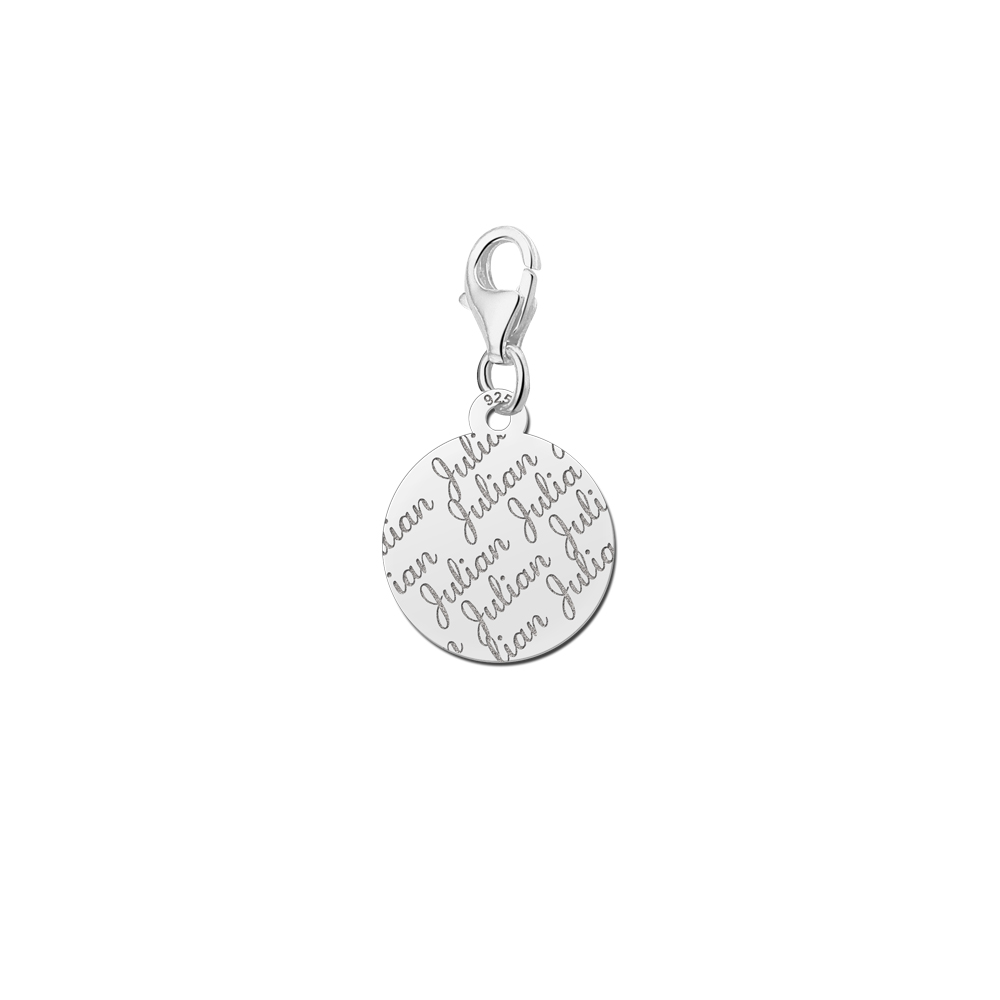 Silver namecharm repeat round