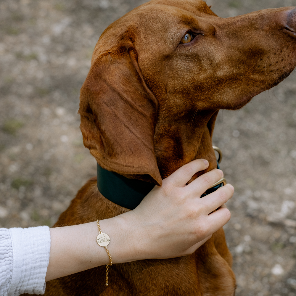 Gold dog bracelet Cavalier King Charles Spaniel Gold dog bracelet Cavalier King Charles Spaniel