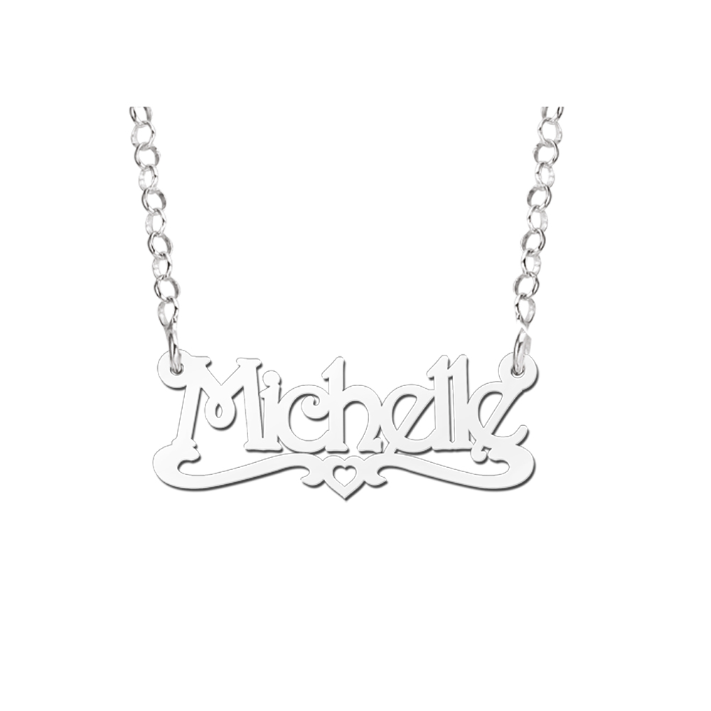 Silver child’s name necklace, model Michelle