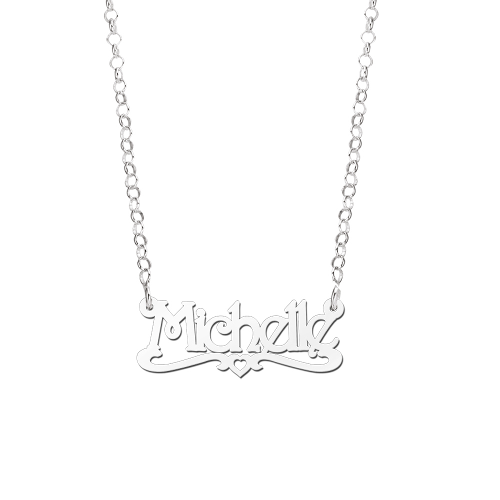 Silver child’s name necklace, model Michelle