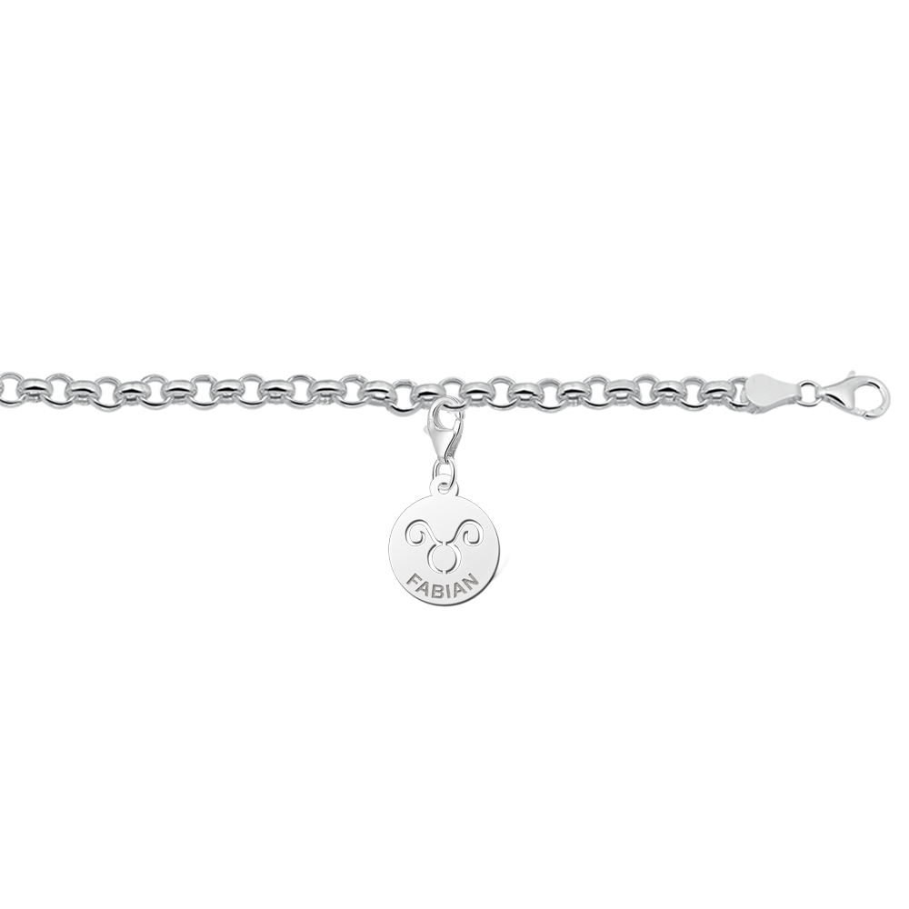 Silver zodiac namecharm Taurus