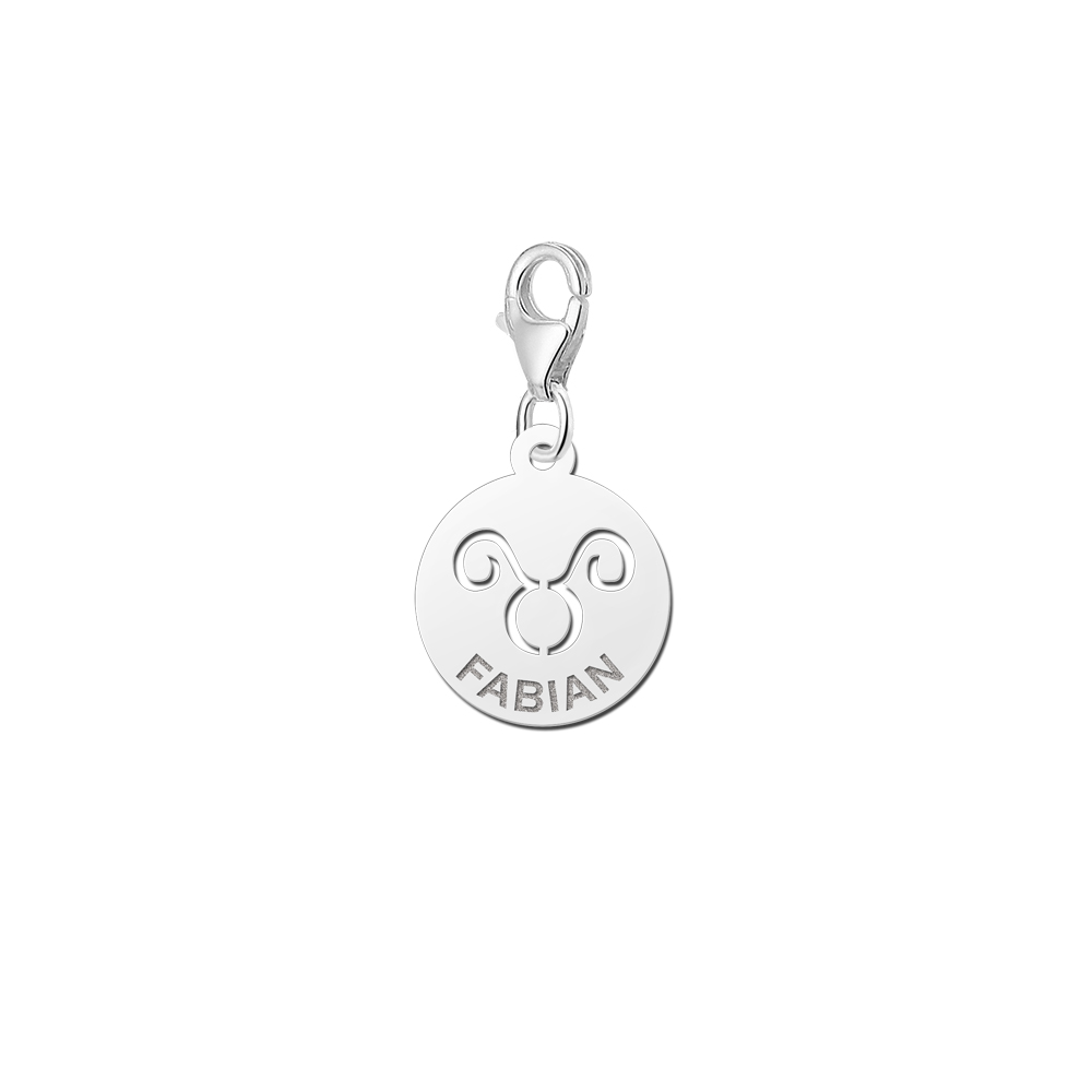 Silver zodiac namecharm Taurus
