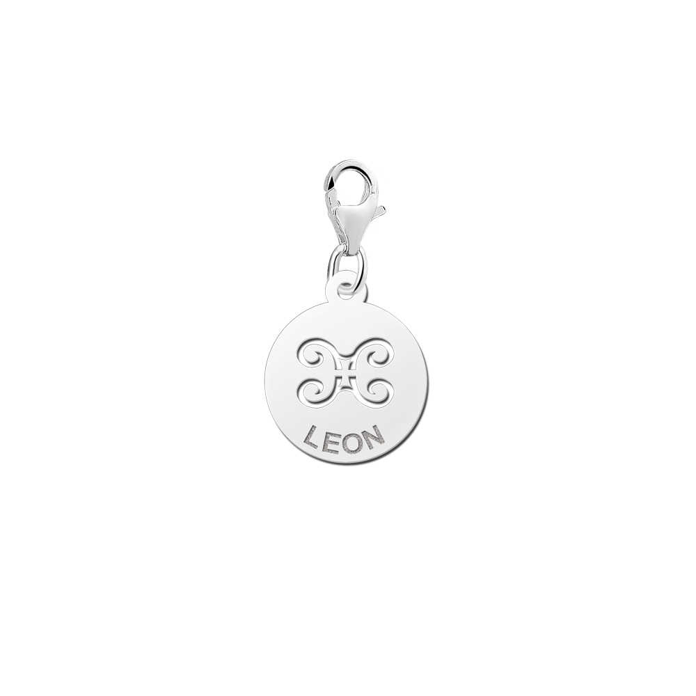 Silver zodiac namecharm Gemini