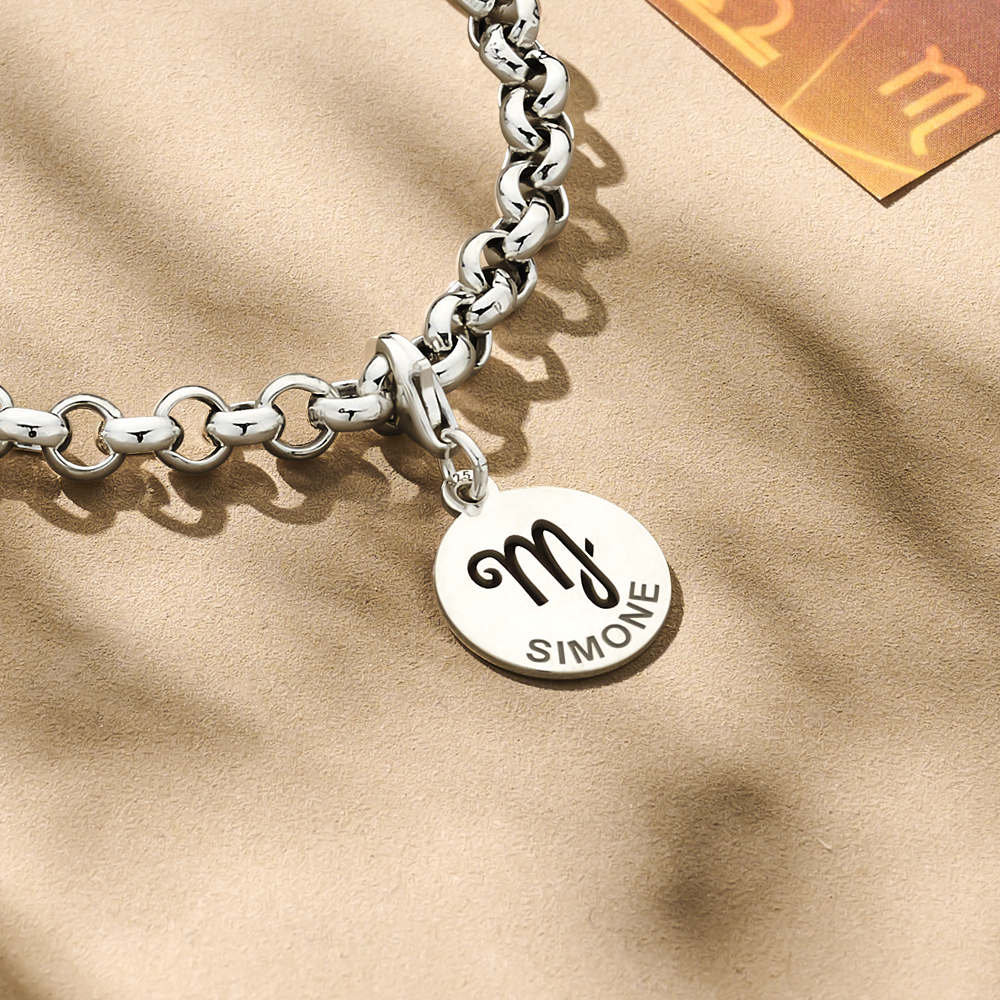 Silver zodiac namecharm Virgo