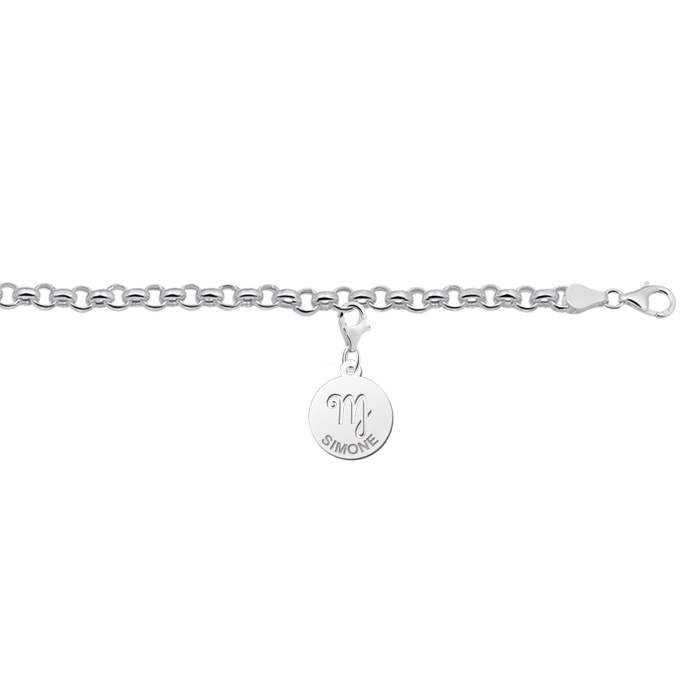 Silver zodiac namecharm Virgo