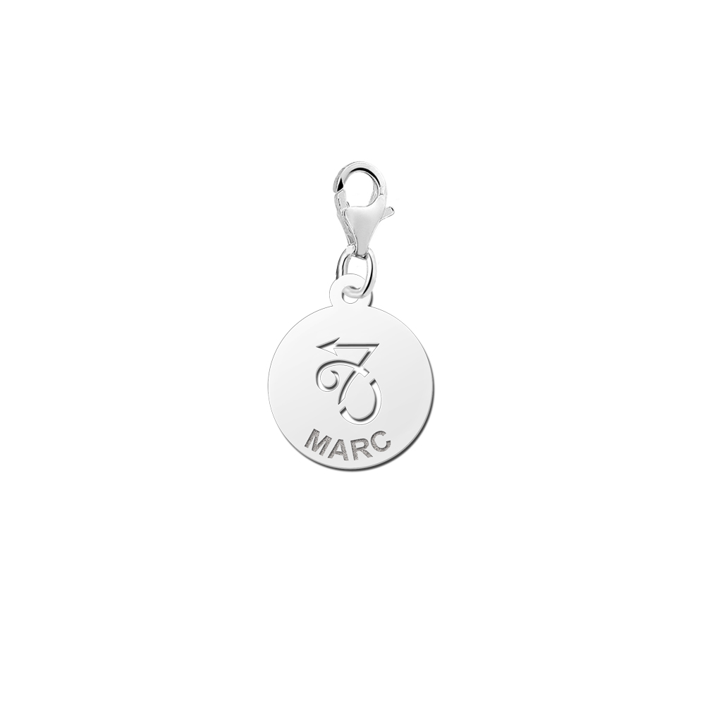 Silver zodiac namecharm Capricorn
