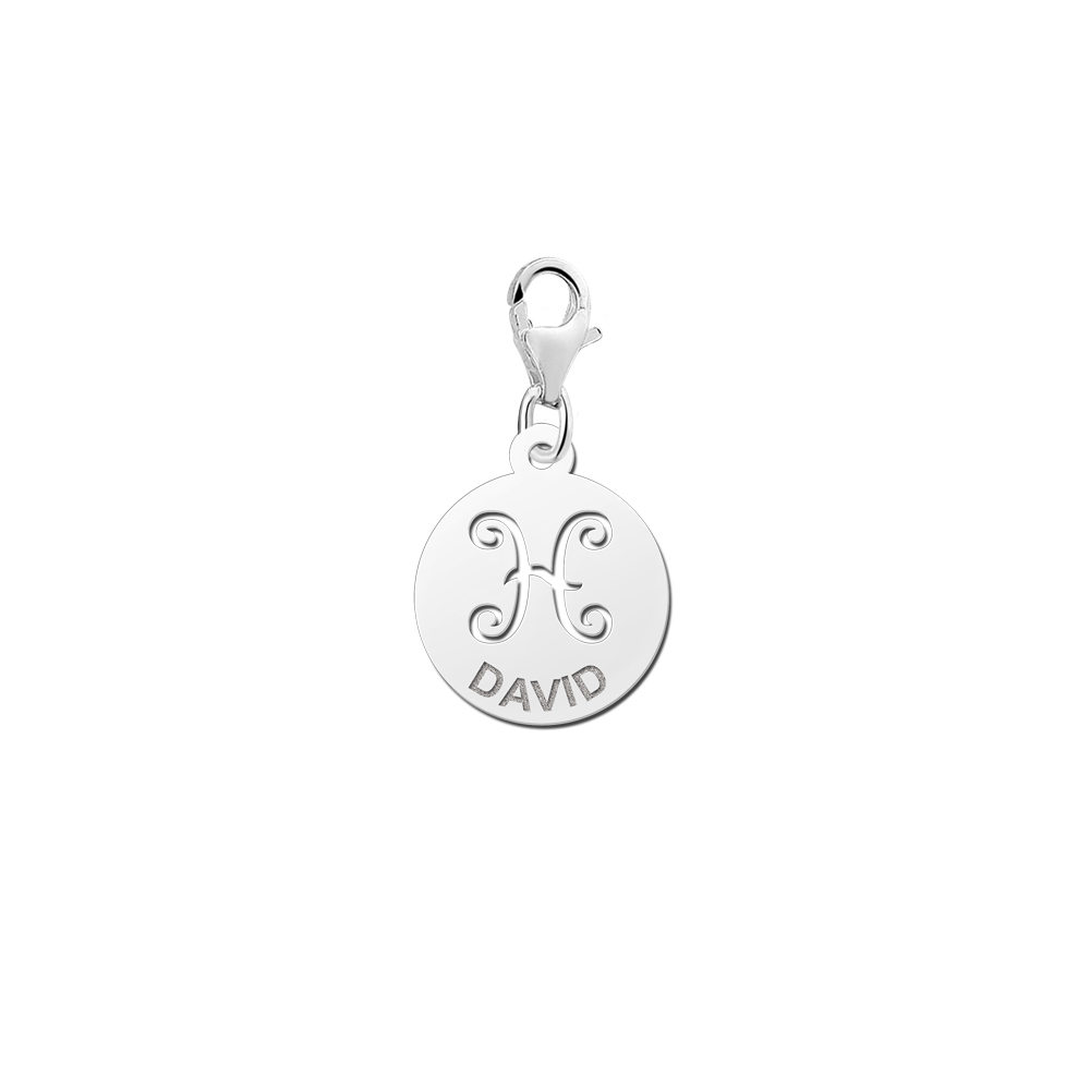 Silver zodiac namecharm Pisces