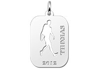 Silver hiking pendant