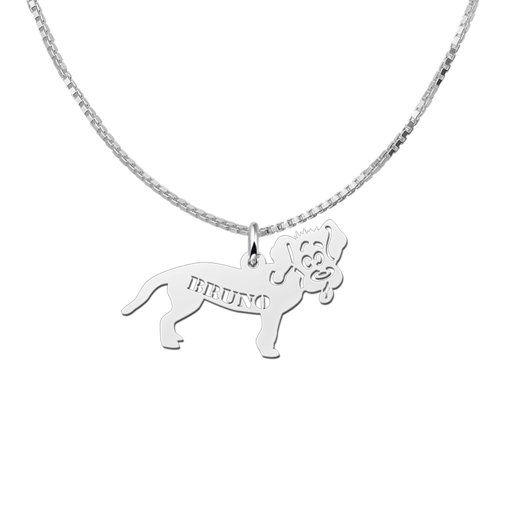 Silver Pendant with Dog
