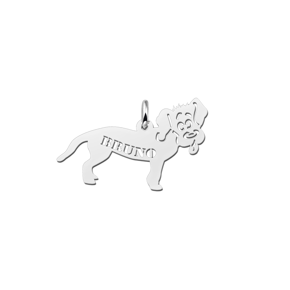 Silver Pendant with Dog