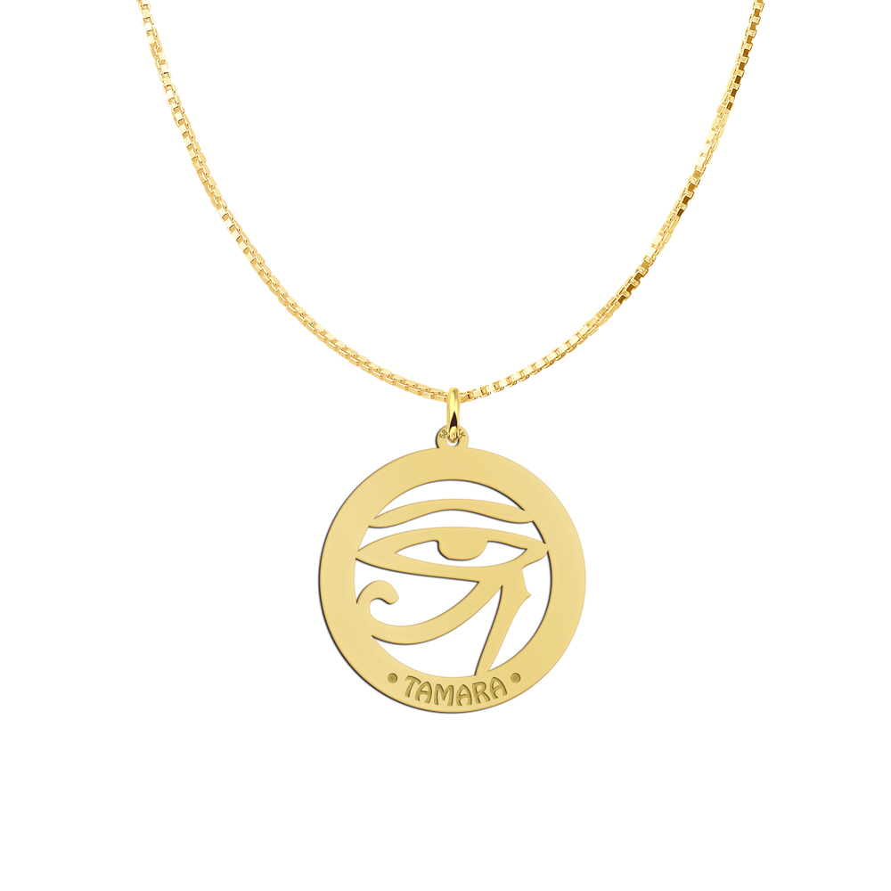 Gold namependant Horus