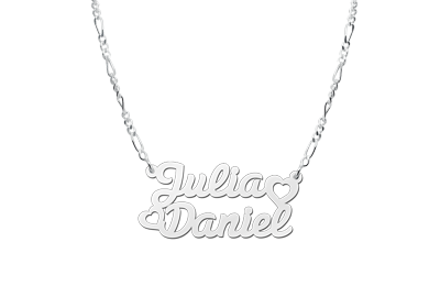 Silver name necklace, model Julia / Daniel