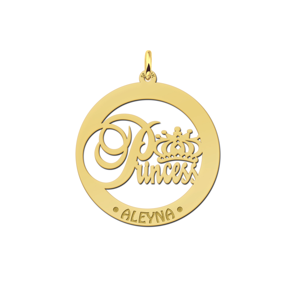 Namependant Gold Princess