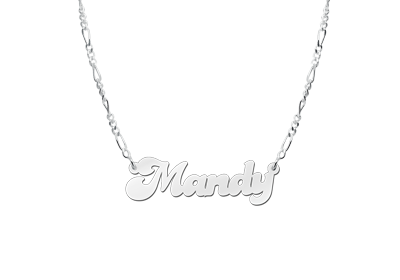 Silver name necklace, model Mandy