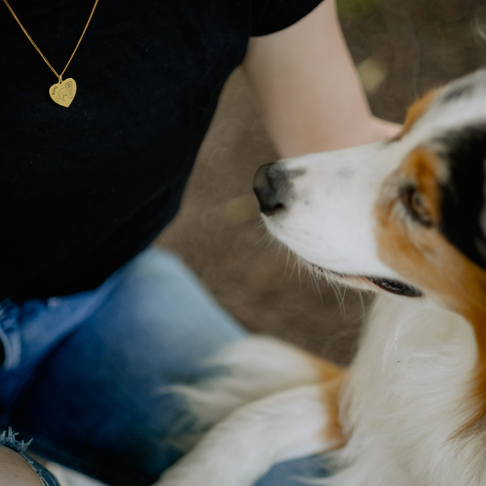 Gold dog pendant Cavalier King Charles Spaniel Gold dog pendant Cavalier King Charles Spaniel